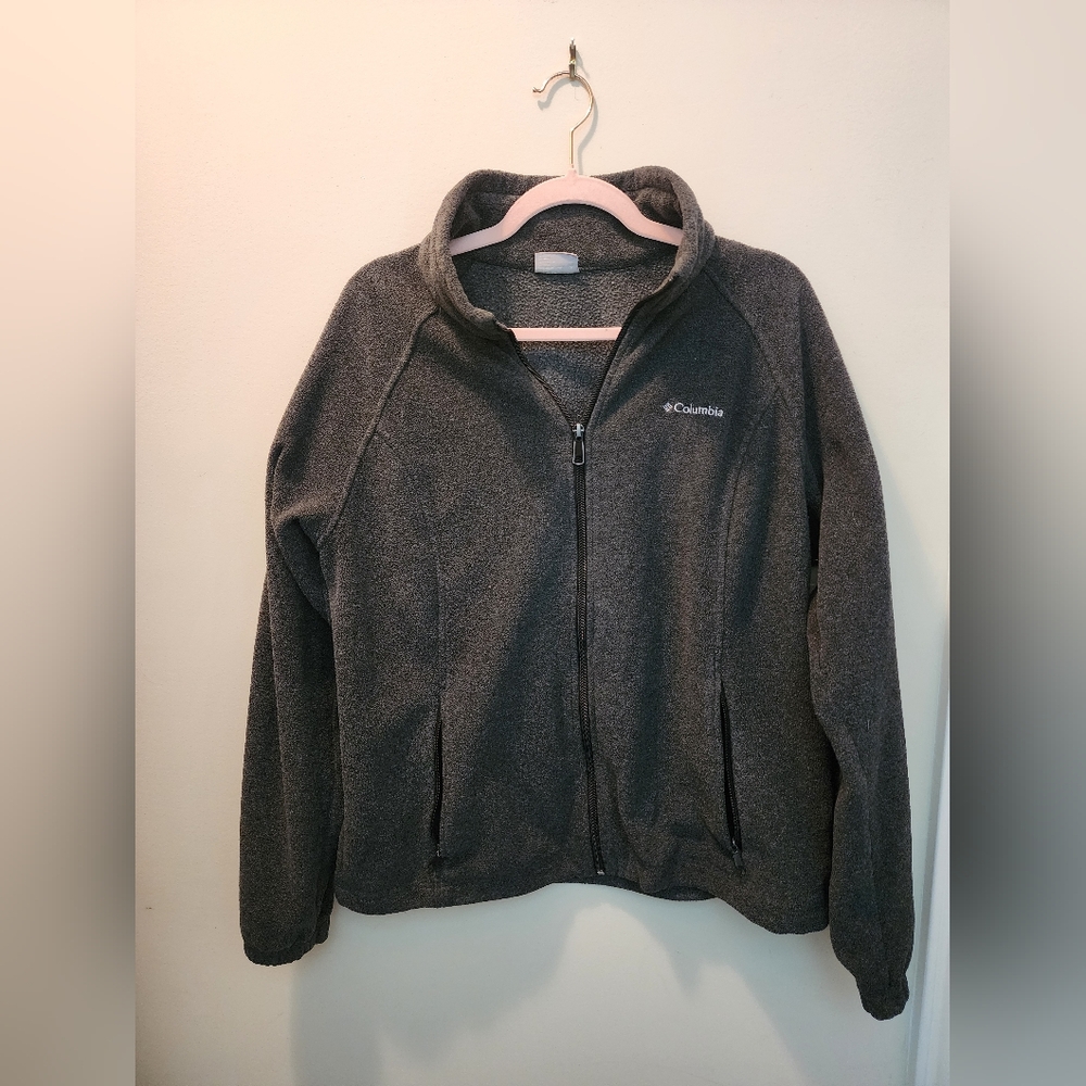 Columbia Gray Full-Zip Fleece Jacket